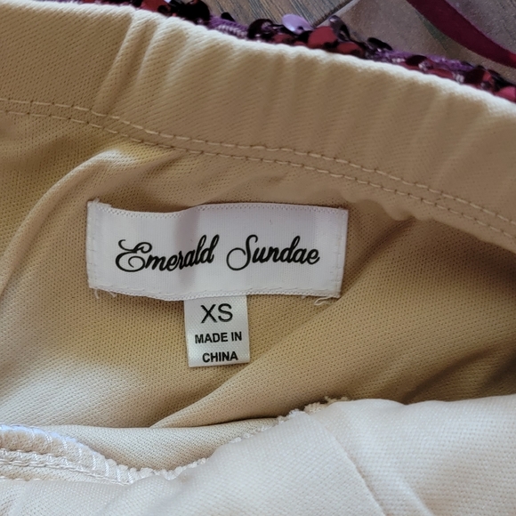 Sequin Maroon Strapless Party Special Occasion Homecoming Morp Dress Size XS - Picture 13 of 13